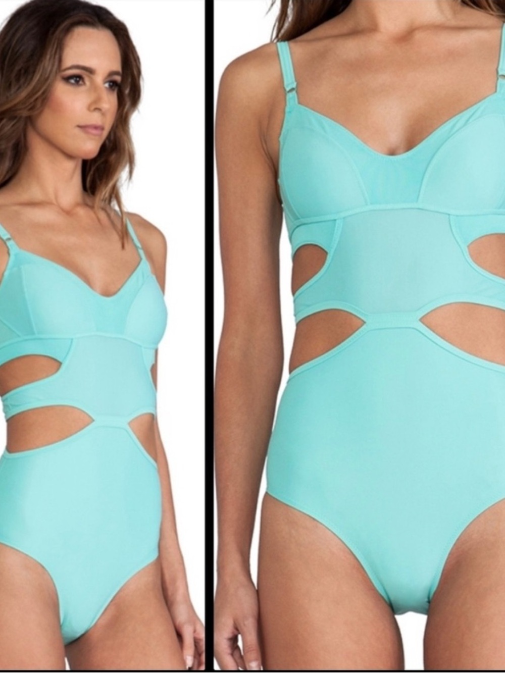 Adidas by Stella McCartney Women's Aqua Cutout One-Piece Swimsuit